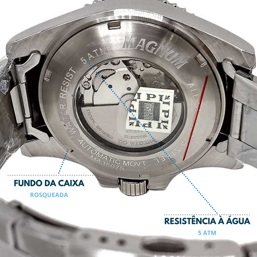 relogio magnum automatic 21 jewels